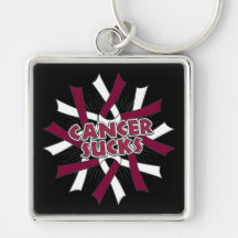 Throat Cancer Sucks Keychain