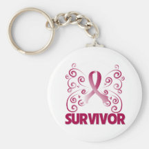 Throat Cancer Survivor Butterfly Key Chain