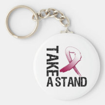 Throat Cancer Take A Stand Key Chains