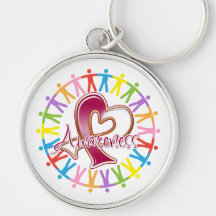 Throat Cancer Unite in Awareness Key Chains