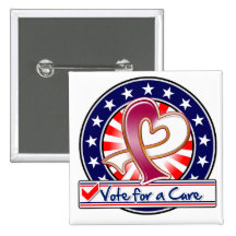 Throat Cancer Vote For a Cure Pin