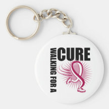 Throat Cancer Walking For A Cure Keychain