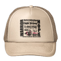 Throat Cancer Warrior Fight Slogans Trucker Hats