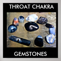 throat stones, THROAT CHAKRA Poster