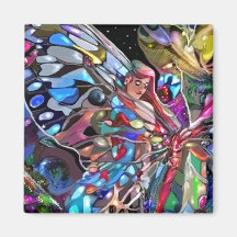 Through the wings of a butterfly! fridge magnets
