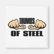 Thumbs of Steel Refrigerator Magnet