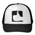 Thumbs Up Gesture, Black Back Hat