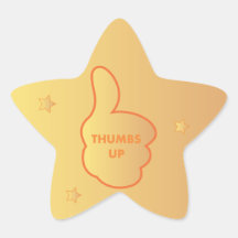 Thumbs Up Star Sticker