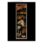 Thurston master magician and his pets greeting cards