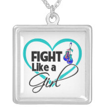 Thyroid Cancer Fight Like a Girl Heart Jewelry