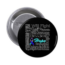 Thyroid Cancer Fight Persevere Overcome Win Pin