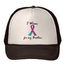 Thyroid Cancer I WEAR THYROID RIBBON 1 Brother Mesh Hat
