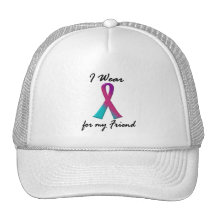 Thyroid Cancer I WEAR THYROID RIBBON 1 Friend Trucker Hats