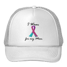Thyroid Cancer I WEAR THYROID RIBBON 1 Mum Mesh Hats