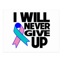 Thyroid Cancer I Will Never Give Up Postcards