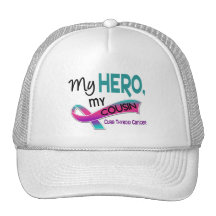 Thyroid Cancer MY HERO MY COUSIN 42 Mesh Hats