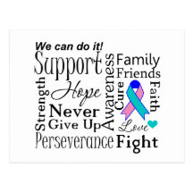 Thyroid Cancer Supportive Words Post Cards