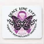 Thyroid Cancer Tribal Butterfly Mousepad