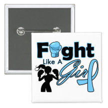 Thyroid Disease Fight Like A Girl Silhouette Pins