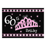 Tiara 60th Birthday Personalized Invitation