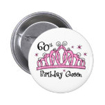 Tiara 60th Birthday Queen LT Buttons