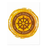 Tibetan Mantra Dharma Wheel Post Card