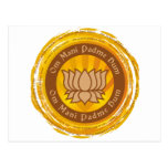 Tibetan Mantra Lotus Flower Post Card