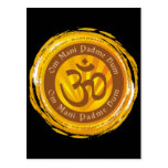 Tibetan Mantra with Aum Symbol Post Card