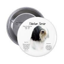 Tibetan Terrier History Design Pin