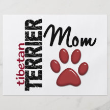 Tibetan Terrier Mum Paw Print 2 Flyer Design