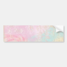 Tie Dye Damask Bumper Sticker