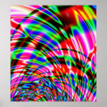 Tie Dye Retro Wave Fractal Print