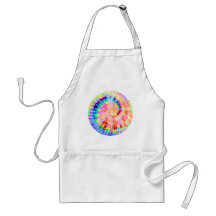 Tie Dyed Peace Sign Apron