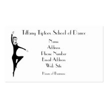 Tiffany Dance Like Nobody's Watching Art by BBB Business Card