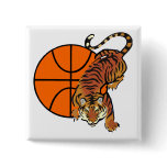 Tiger Basketball T-shirts and Gifts Button