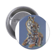 Tiger Cub Trio Pinback Button