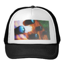 Tiger eye bass pickup knobs close up mesh hats