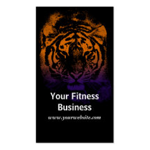 Tiger Fitness/Workout dark business card