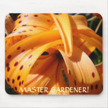 TIGER LILIES Mousepad MASTER GARDENER Gifts
