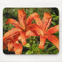 Tiger Lily Floral Mouse Pad