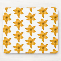 Tiger Lily Flowers. Pattern. Mouse Pads