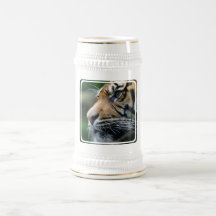 Tiger Picture Beer Stein Mug