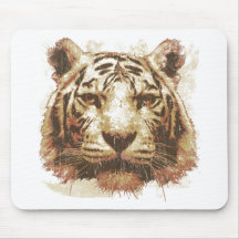 Tiger Print Light Mouse Pads