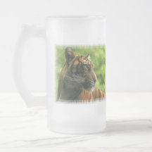 Tiger Profile Frosted Mug