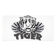 Tiger t-shirt customized photo card