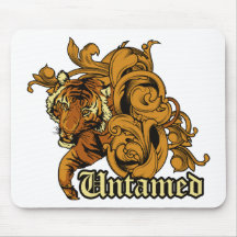 Tiger Untamed ~ Flowers Customise Gift Template Mouse Mat