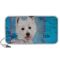 Tilda the West Highland White Terrier Portable Spe speakers