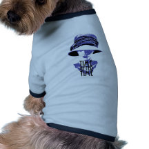 Time After Time Bleu Chapeau Dog Tee Shirt