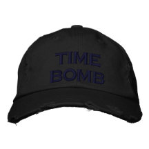 time bomb embroidered hats