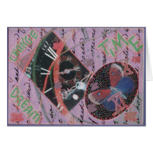 Time Collage Greeting Cards